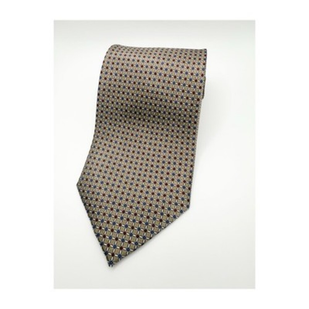 Shore & Singer  Men’s Silk Tie - Tan Patterned